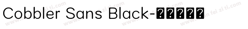 Cobbler Sans Black字体转换